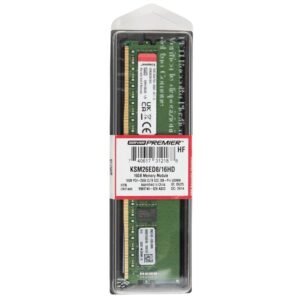Kingston Premier 16GB DDR4 2666MHz ECC Unbuffered DIMM Memory Module for Servers, Workstations, and NAS