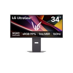 LG UltraGear 34" WQHD Curved Gaming Monitor, 34G600A-B, 160Hz Refresh Rate, 1ms Response Time