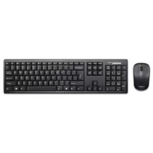 Lenovo 100 Wireless Keyboard and Mouse Combo with 2.4GHz Nano USB Receiver - Ergonomic Full-Size Layout