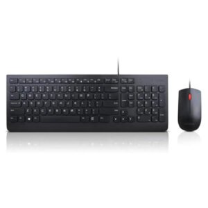 Lenovo Essential Wired Keyboard and Mouse Combo, USB, Black