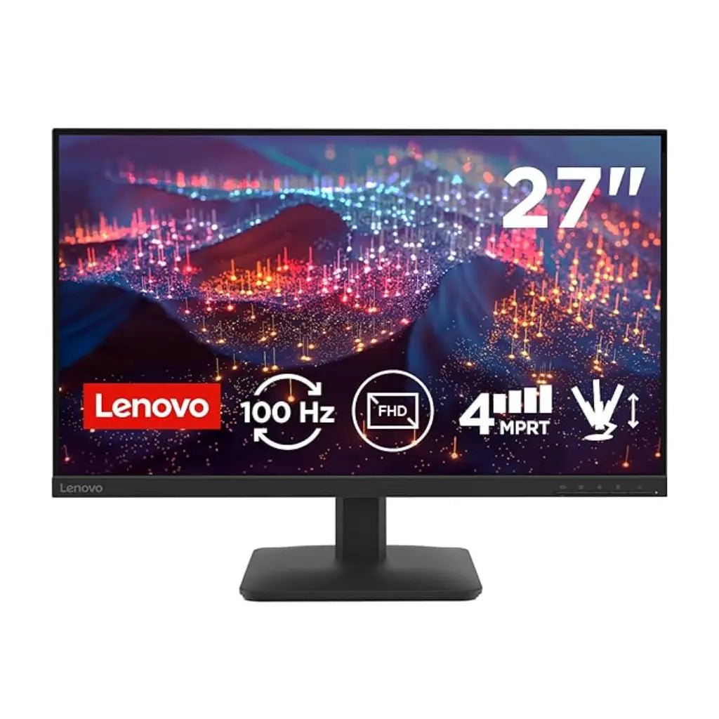 Lenovo L27-4E 27-inch FHD IPS Monitor, 100Hz Refresh Rate, 4ms Response Time, HDMI & VGA Connectivity