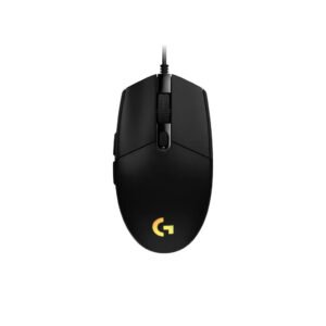 Logitech G203 LIGHTSYNC RGB Wired Gaming Mouse - Black, 8000 DPI, Customizable Lighting