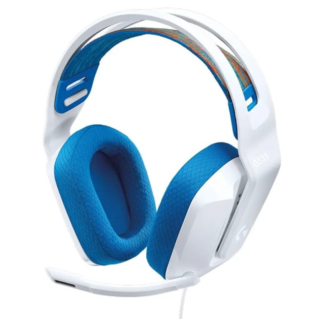 Logitech G335 Wired Lightweight Gaming Headset with Flip-to-Mute Microphone - White