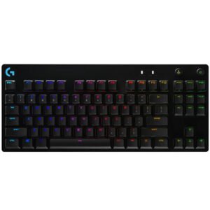 Logitech G PRO Tenkeyless Mechanical Gaming Keyboard - GX Blue Clicky Switches, LIGHTSYNC RGB