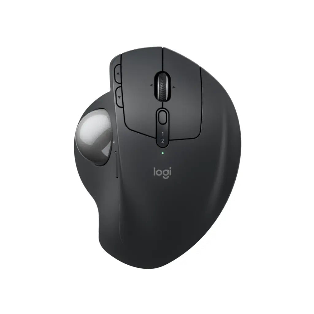 Logitech MX Ergo S Wireless Ergonomic Trackball Mouse with USB-C Charging, Graphite Finish