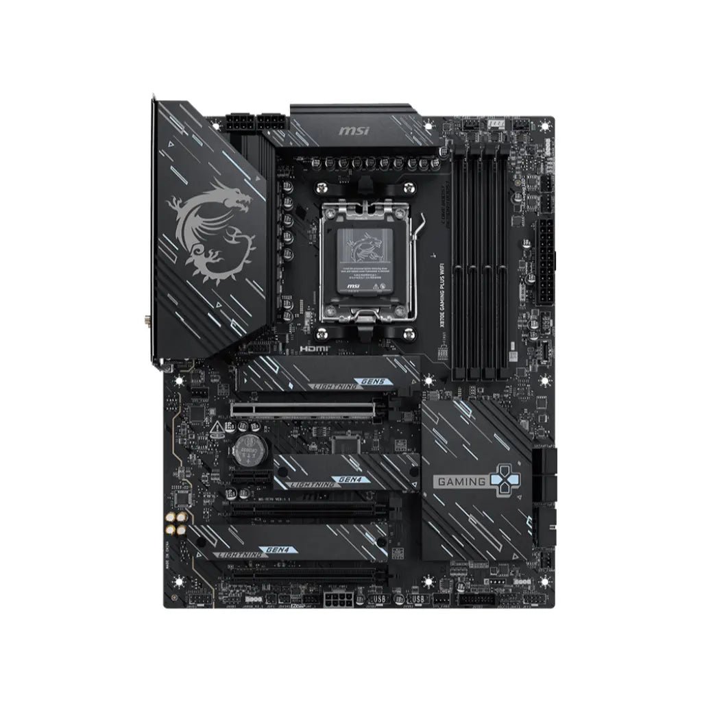 MSI X870E Gaming Plus WiFi Motherboard - AMD AM5 Socket, DDR5 Support, ATX Form Factor, WiFi 7