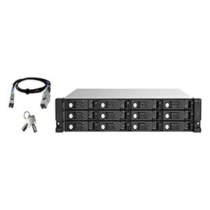 QNAP TL-R1220Sep-RP 12-Bay 2U Rackmount SAS 12Gbps JBOD Storage Expansion Enclosure