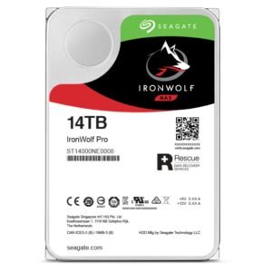 Seagate IronWolf Pro 14TB NAS Internal Hard Drive, 7200RPM, SATA 6Gb/s, 256MB Cache, CMR Technology