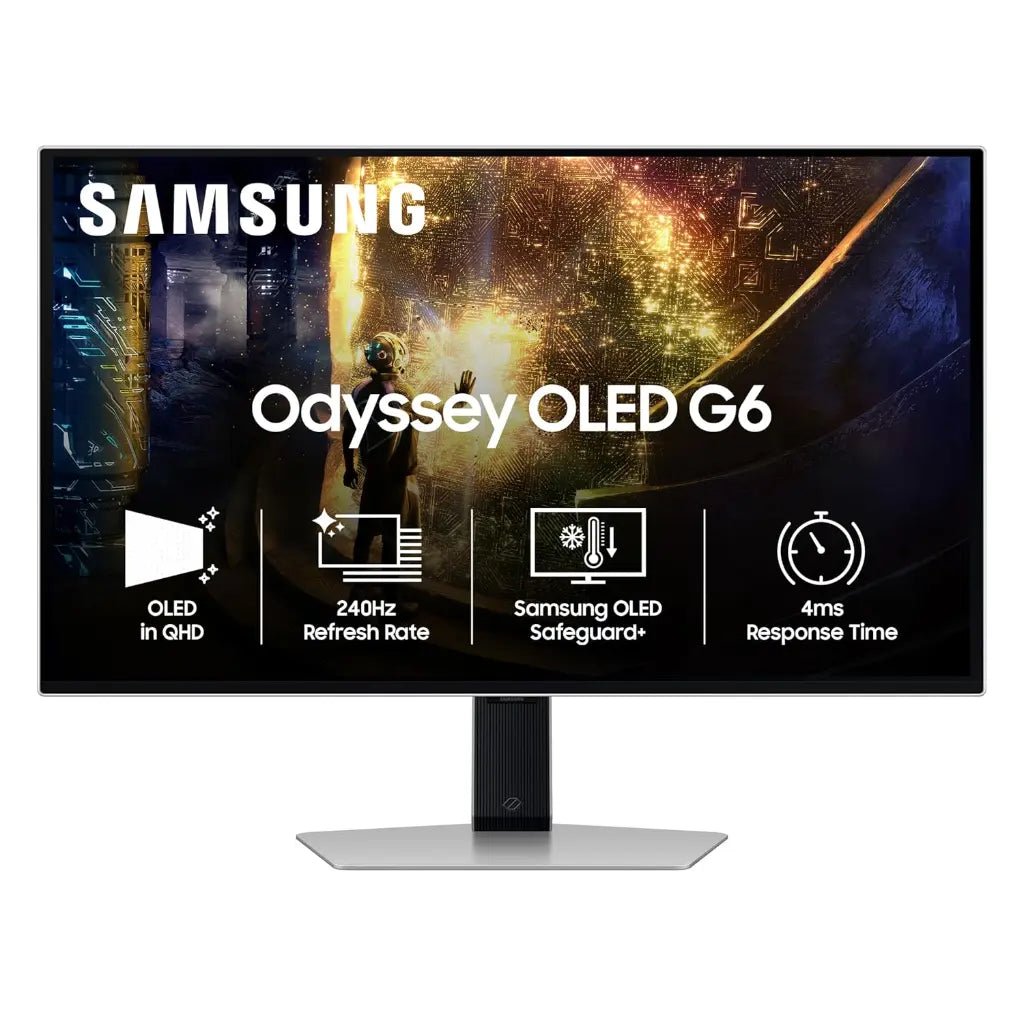 Samsung Odyssey G6 27-inch OLED Gaming Monitor, 2K QHD, 240Hz Refresh Rate, 0.03ms Response Time