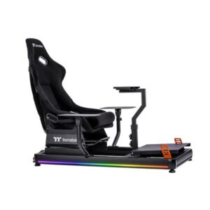 Thermaltake GF500 Flight Simulator Cockpit with RGB Gaming Seat and Black Aluminum Frame