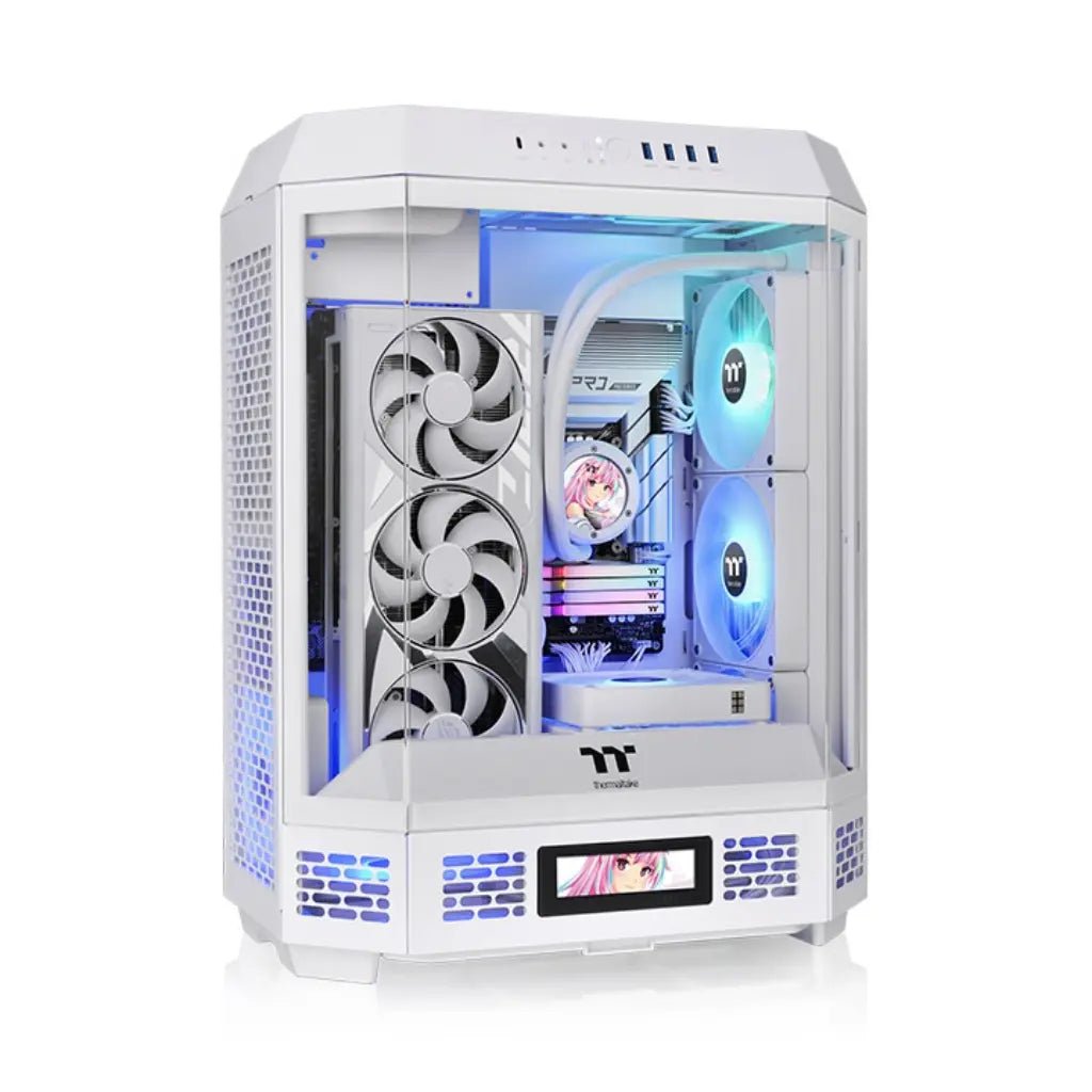 Thermaltake The Tower 600 ATX Mid Tower Tempered Glass PC Case - Snow Edition