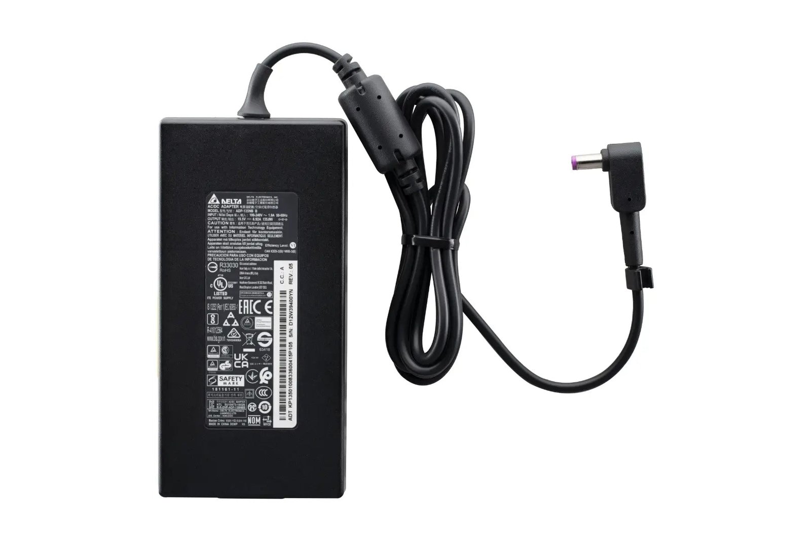 ACER Laptop Charger Adapter 135W 19V 7.1A with 5.5mm x 1.7mm Connector and Power Cord