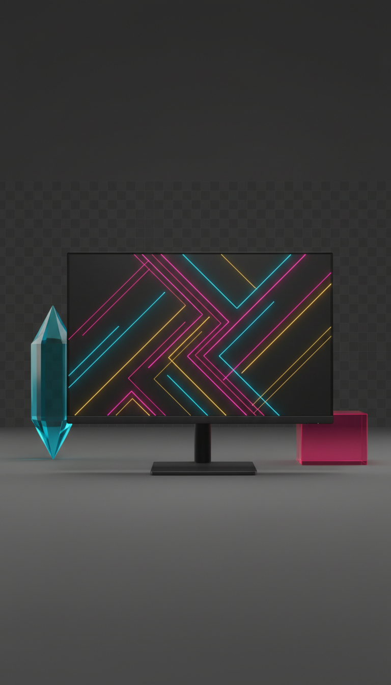 240Hz Gaming Monitor Holographic Frame