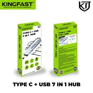 KINGFAST 7-in-1 USB-C Docking Station with 4K HDMI, USB 3.0, SD/TF Card Reader, and Power Delivery