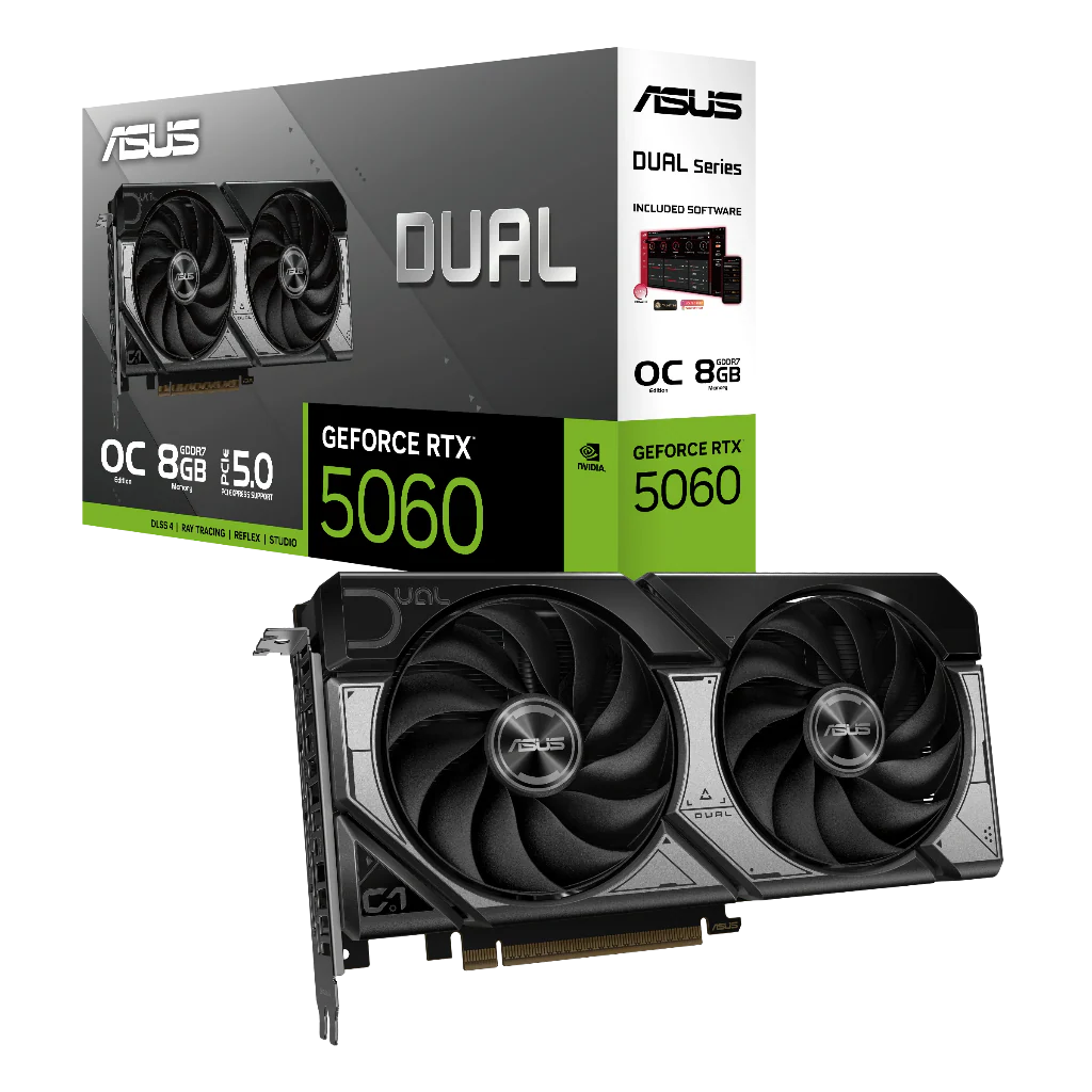 ASUS Dual GeForce RTX 5060 8GB OC GDDR7 Edition High-Performance Gaming Graphics Card