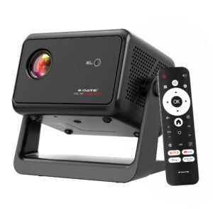 EGate Duster 5X Pro Smart Projector - Native 1080p Resolution, Auto Focus, and WiFi 6 Connectivity