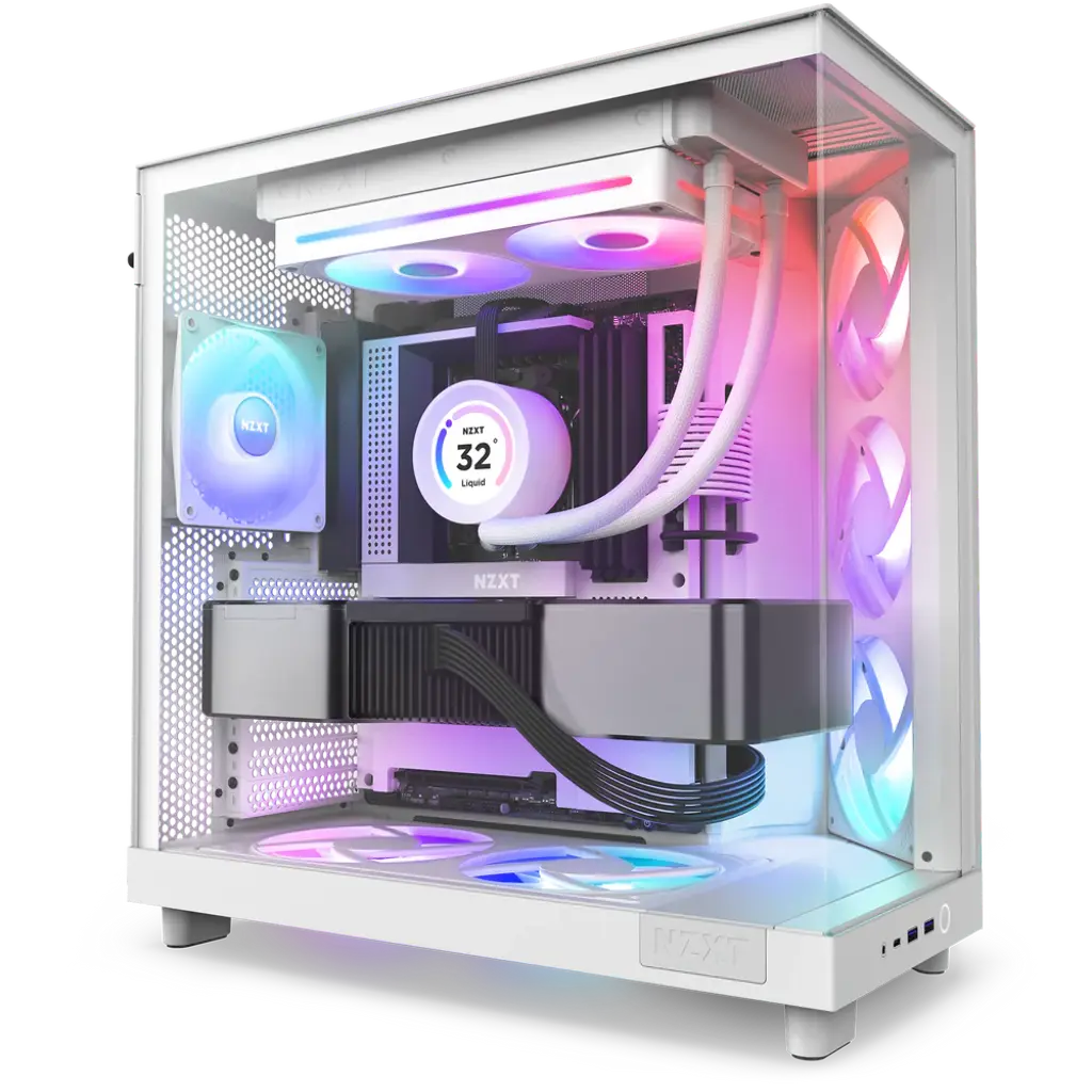 NZXT F240 RGB Core 240mm Single-Frame Performance Cooling Fan Unit - White