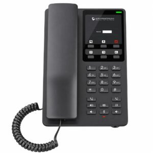 Grandstream GHP621W Compact Hotel IP Phone with Dual-Band Wi-Fi and HD Audio for Hospitality VoIP Systems - Black