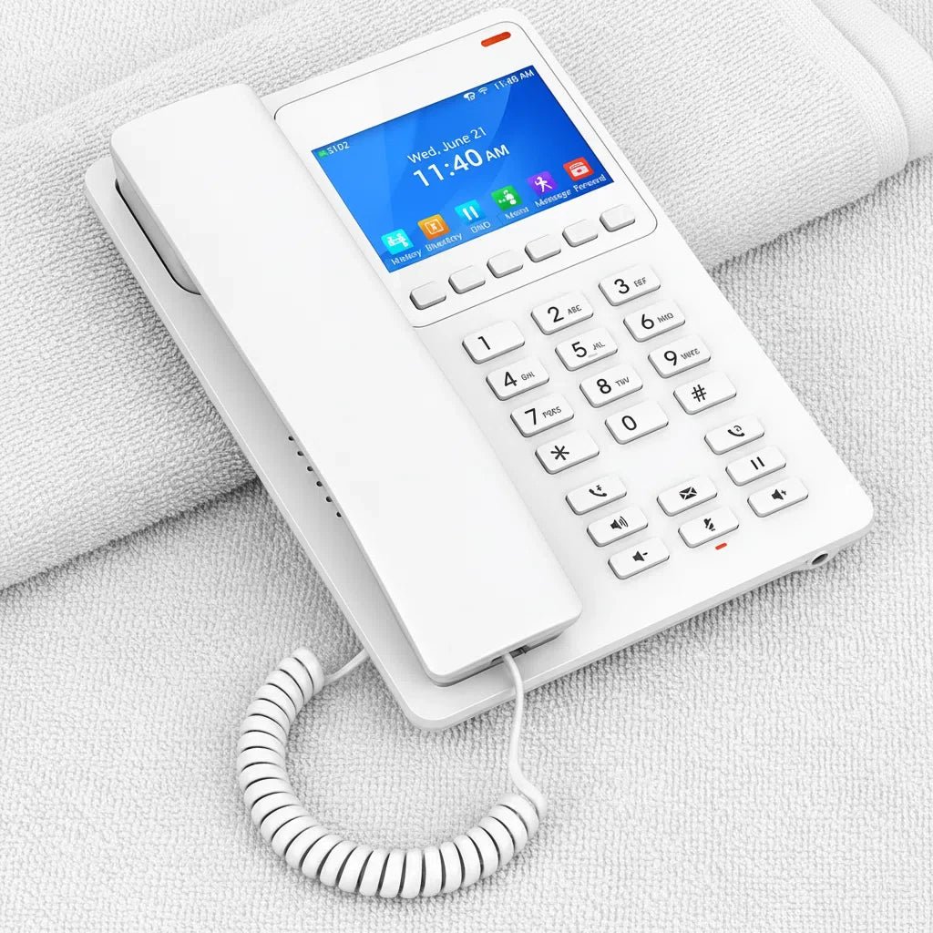 Grandstream GHP630 Compact Hotel IP Phone with Color LCD Display - White