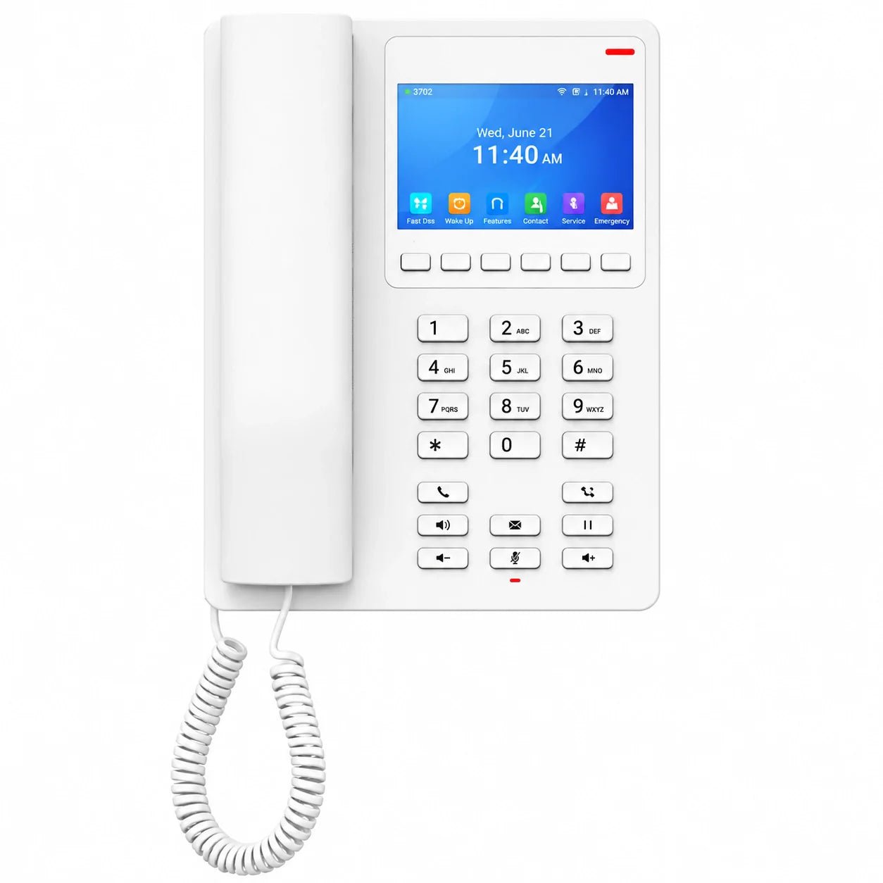 Grandstream GHP630 Compact Hotel IP Phone with Color LCD Display - White