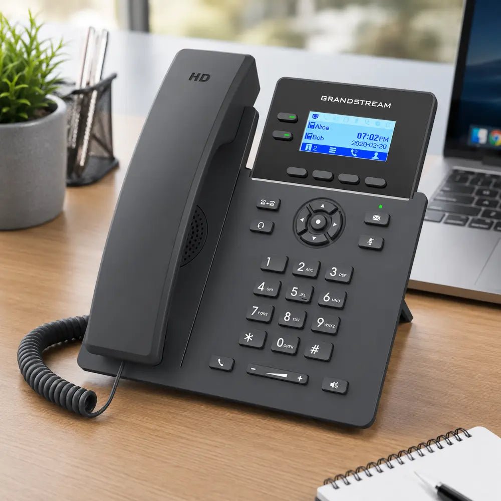 Grandstream GRP2602G 2-Line Essential Gigabit IP Phone with PoE Support for Professional Business VoIP