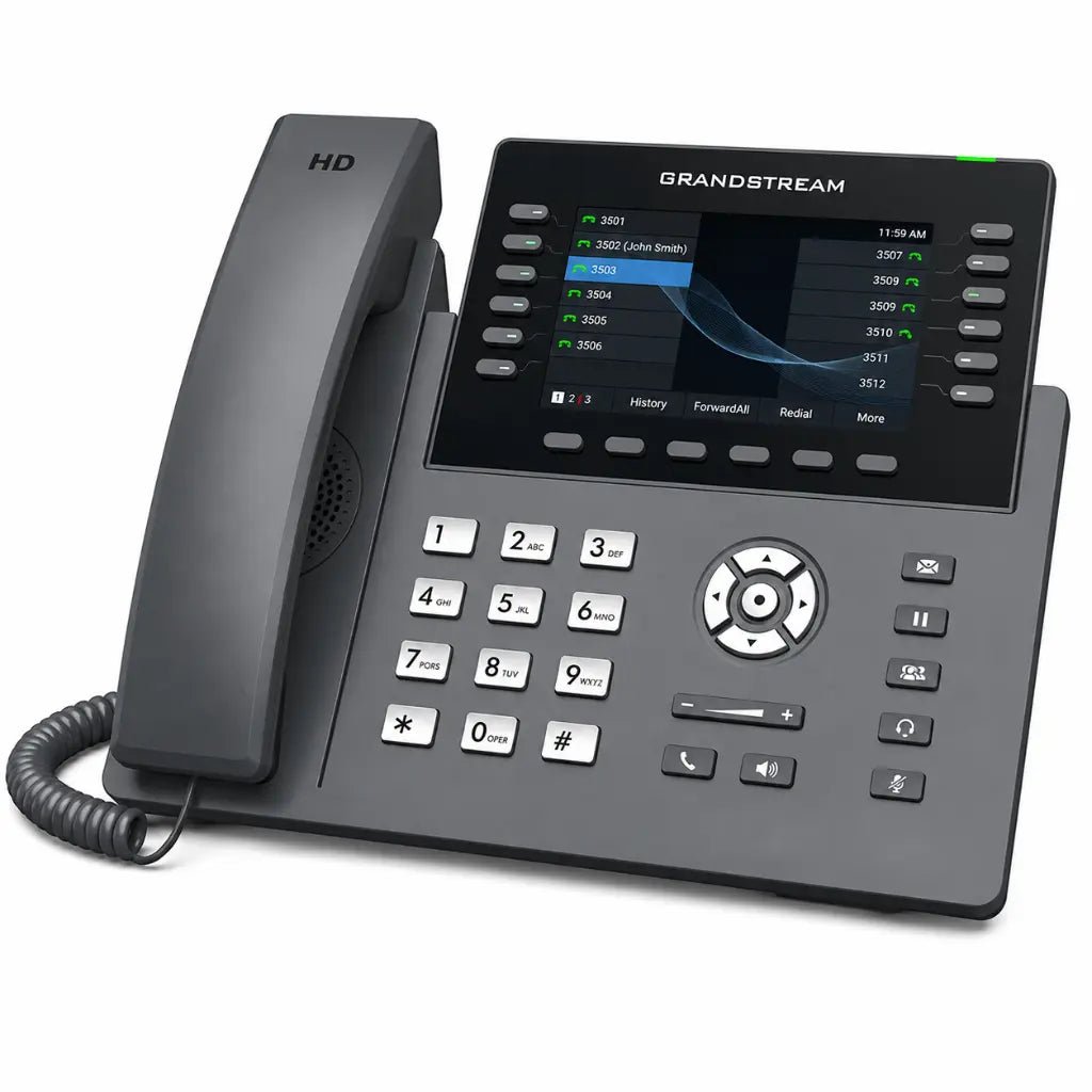 Grandstream GRP2650 12-Line Professional IP Phone with Integrated Wi-Fi 6 and Power over Ethernet (PoE)