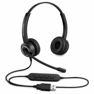 Grandstream GUV3000 Professional HD USB Headset with Noise-Cancelling Microphone for PC and IP Phones
