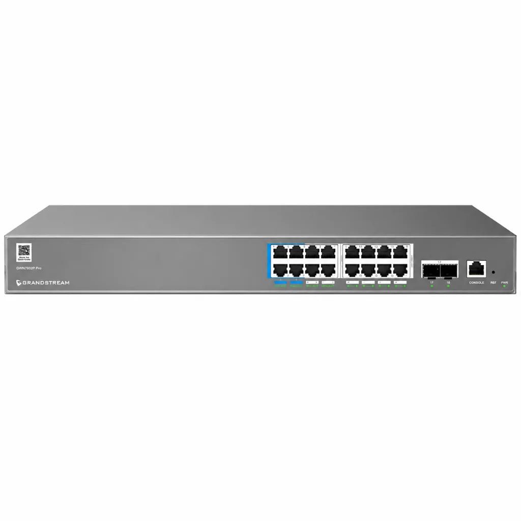 Grandstream GWN7802P 16-Port Gigabit Layer 2++ Managed PoE+ Network Switch
