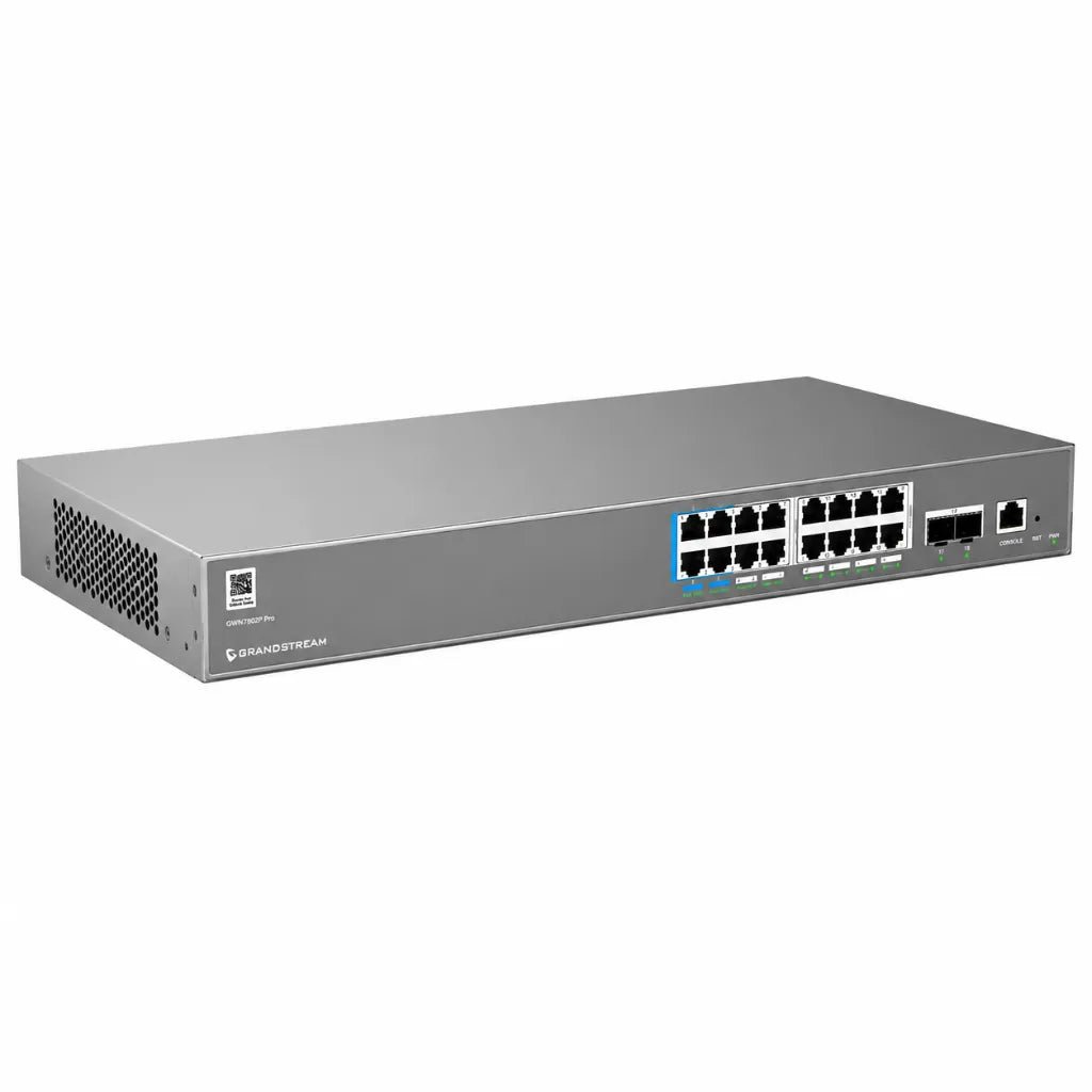 Grandstream GWN7802P 16-Port Gigabit Layer 2++ Managed PoE+ Network Switch