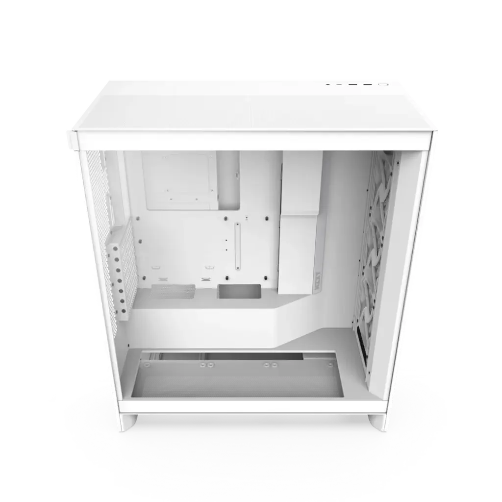 NZXT H7 Flow Premium Tempered Glass Compact Mid-Tower ATX Airflow PC Case - Matte White