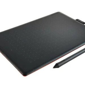 Wacom One by Wacom Medium Graphic Drawing Tablet (CTL-672) with Pressure-Sensitive Pen - Red and Black