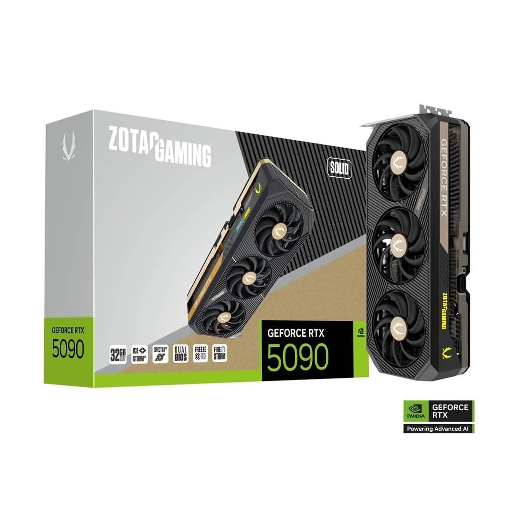 ZOTAC GAMING GeForce RTX 5090 SOLID Edition 32GB GDDR7 High-Performance Graphics Card